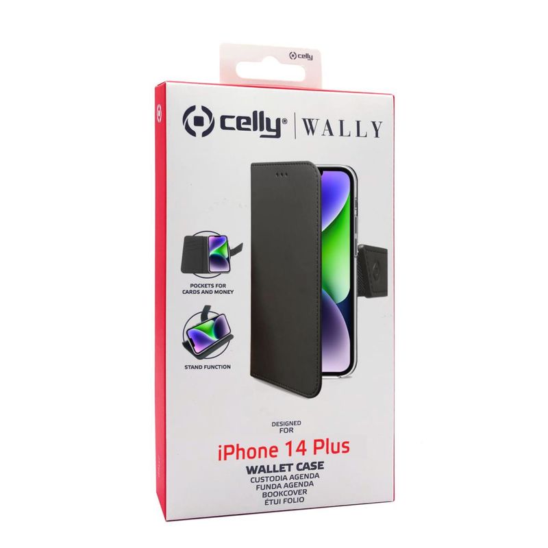 Celly-Wally-custodia-per-cellulare-17-cm--6.7---Custodia-a-borsellino-Nero