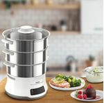 Tefal-Convenient-Series-Deluxe-VC502D10-pentola-a-vapore-3-cestello-i-Superficie-piana-900-W-Acciaio-inossidabile