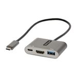 StarTech.com Adattatore multiporta USB C - Convertitore USB-C a HDMI 4K, 100W PD Pass-Through, Hub USB 3