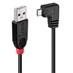 Lindy 31977 cavo USB 2 m USB 2.0 USB A Micro-USB B Nero