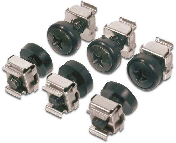 Fixing-set-for-Cabinet-50pcs---screws-cage-nuts-and-washers---Suitable-for-483-mm--19--components-M6-installation-scr