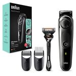 Braun BeardTrimmer 3 BT3342 , Regolabarba Uomo, Tagliacapelli, Per Viso, Capelli