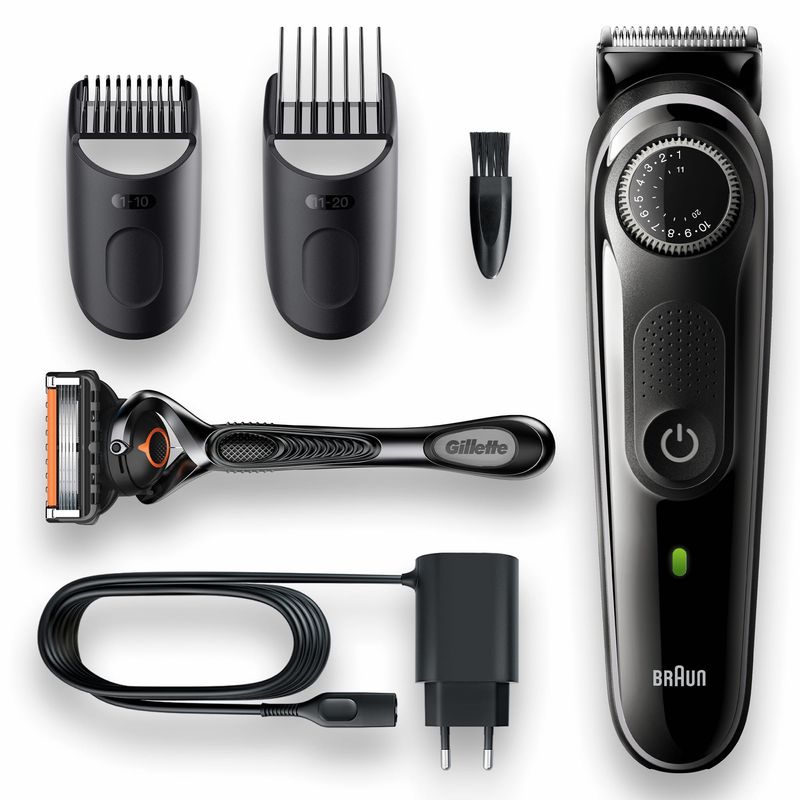 Braun-BeardTrimmer-3-BT3342--Regolabarba-Uomo-Tagliacapelli-Per-Viso-Capelli