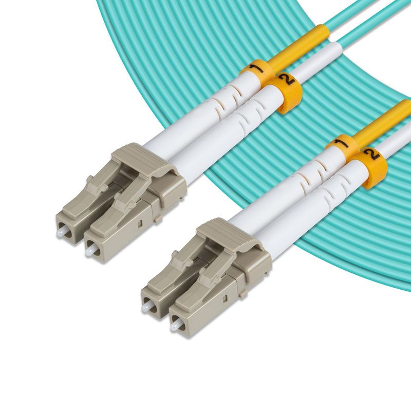 Cavo-patch-Fibra-duplex-Multimode-50-125---20mt-LC-LC---OM3---Azzurro