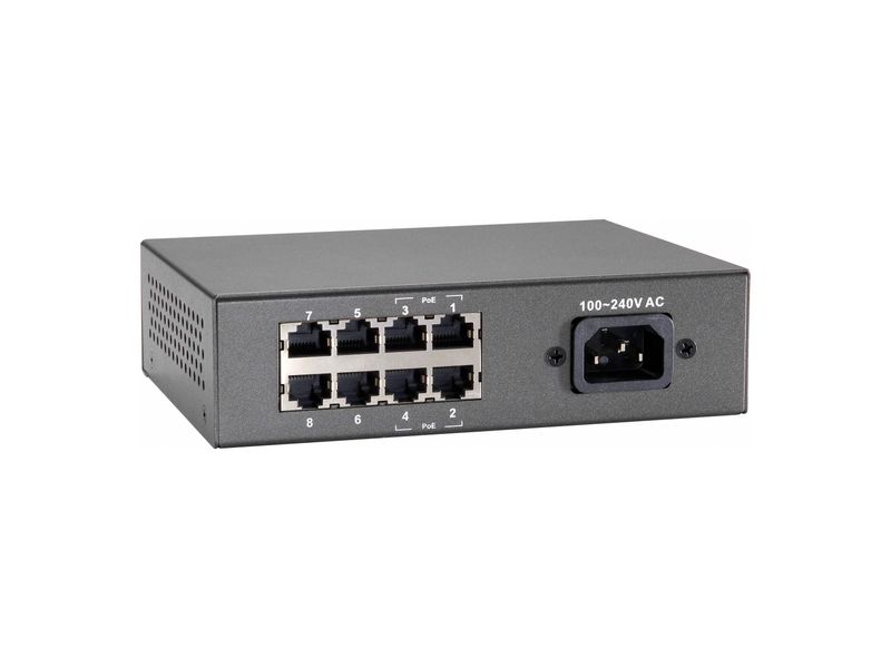 LevelOne-FEP-0812-switch-di-rete-Fast-Ethernet--10-100--Supporto-Power-over-Ethernet--PoE--Nero