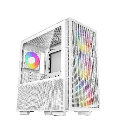 DeepCool-CH560-WH-Midi-Tower-Bianco--DeepCool-CH560-White-Mid-Tower-Gaming-Case-Tempered-Glass-4x-ARGB-Fans-E-ATX-A
