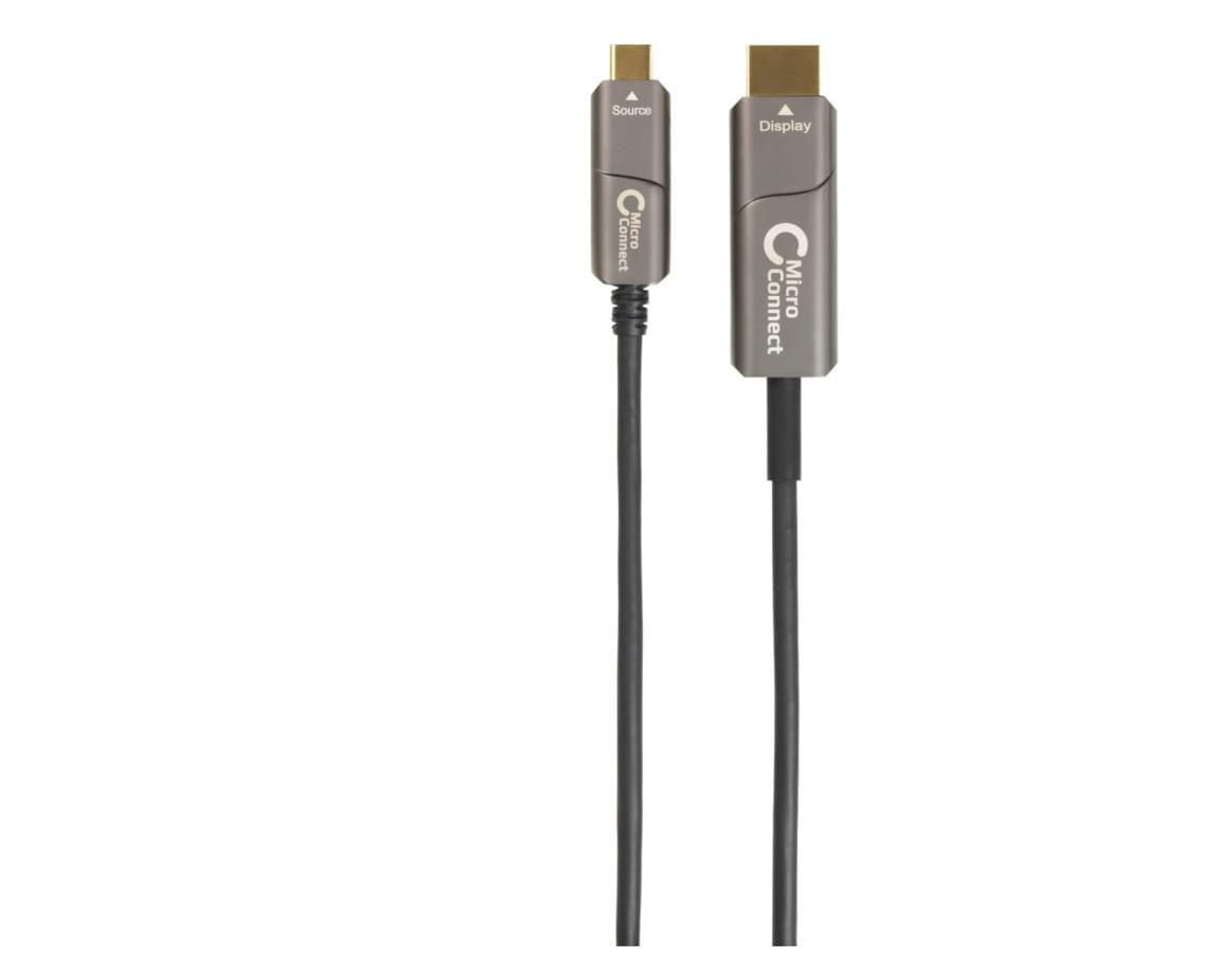 Microconnect USB3.1CHDMI10OP cavo e adattatore video 10 m USB tipo-C HDMI Nero (USB-C HDMI fiber cable 10m - 10m USB-C t