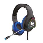 Sparco-SPHEADPHONEPRO-cuffia-e-auricolare-Cablato-A-Padiglione-Giocare-USB-tipo-A-Nero-Blu