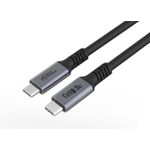 Microconnect USB4CC3-240W cavo USB 3 m USB4 Gen 3x2 USB C Nero (Premium USB4 USB-C cable 3m - 40Gbps, 240W - Warranty: 3