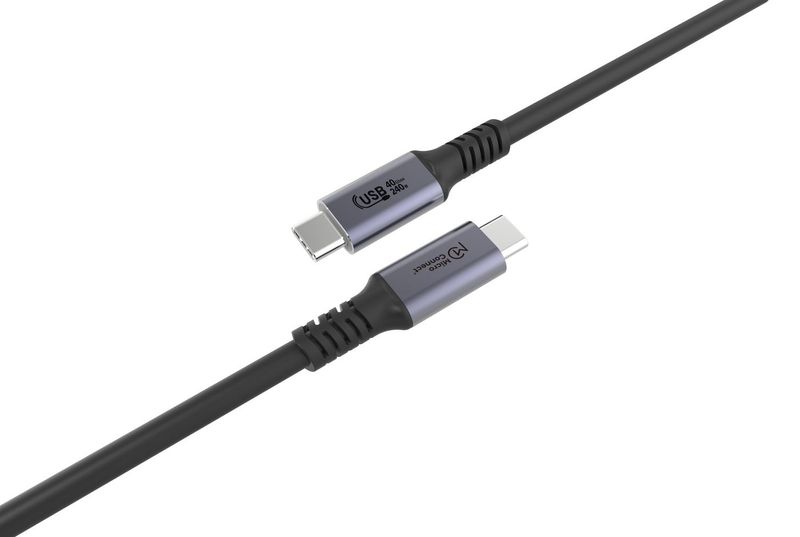 Microconnect-USB4CC05-240W-cavo-USB-05-m-USB4-Gen-3x2-USB-C-Nero--Premium-USB4-USB-C-cable-0.5m---40Gbps-240W---Warran