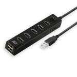 Hub-interfaccia-ACT-AC6215-USB-2.0-480-Mbit-s-Nero
