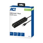 Hub-interfaccia-ACT-AC6215-USB-2.0-480-Mbit-s-Nero