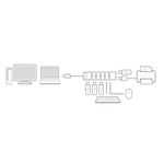 Hub-interfaccia-ACT-AC6215-USB-2.0-480-Mbit-s-Nero