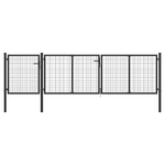 vidaXL Cancello per Giardino in Acciaio 400x100cm Antracite