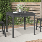 vidaXL Tavolo da Giardino Grigio 82,5x82,5x76 cm Legno Massello Pino