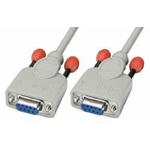 Lindy 3m Null modem cable cavo seriale Bianco (Null modem cable 9-pin - coupling/coupling 3m - Warranty: 120M)