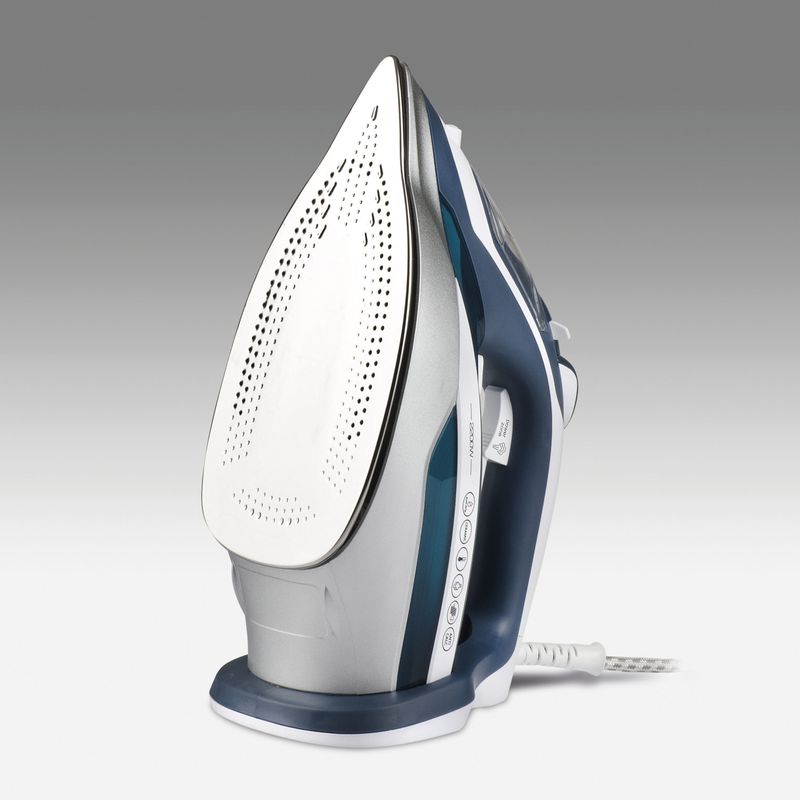 Girmi-ST60-Ferro-da-stiro-a-secco-e-a-vapore-Acciaio-inossidabile-220-W-Blu-Argento-Bianco