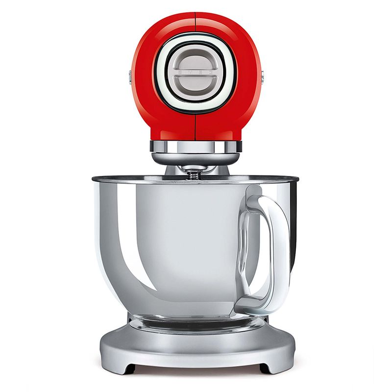 Impastatrice-Smeg-anni--50-stile-800W-rosso-argento-SMF02RDEU