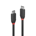 Lindy 36906 cavo USB 1 m USB 3.2 Gen 1 [3.1 Gen 1] USB C Nero (1M USB 3.1 TYPE C TO C CBL 3A - BLACK LINE)