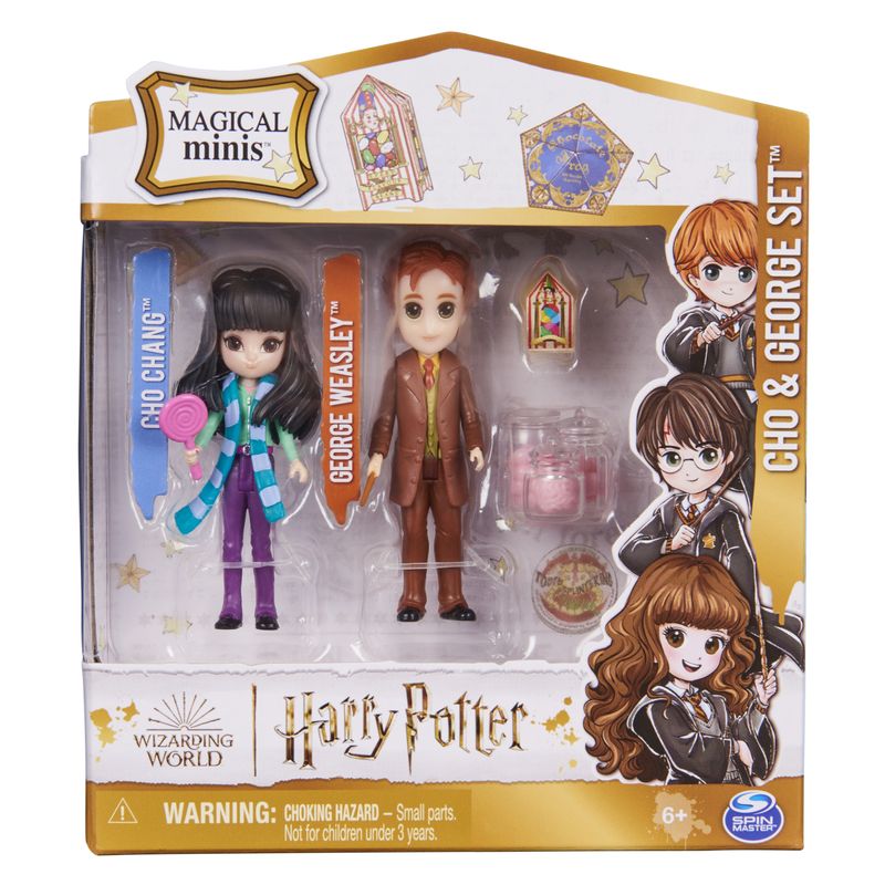 Wizarding-World---Set-Amicizia-con-personaggi-George-Weasley-e-Cho-Chang---Bambole-da-7.5cm---2-accessori---Giocattoli-per-bambini-dai-6-anni-in-su