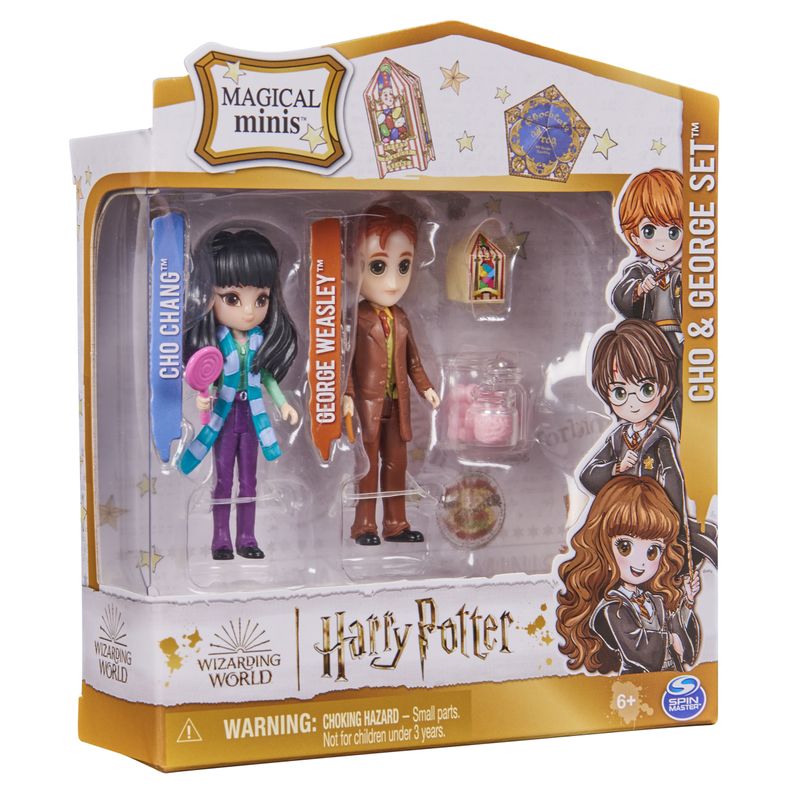 Wizarding-World---Set-Amicizia-con-personaggi-George-Weasley-e-Cho-Chang---Bambole-da-7.5cm---2-accessori---Giocattoli-per-bambini-dai-6-anni-in-su