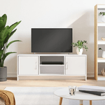 vidaXL Mobile Porta TV Bianco Lucido 102x30x37,5 cm Legno ingegnerizzato