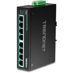 Trendnet TI-PE80 switch di rete Non gestito Fast Ethernet [10/100] Supporto Power over Ethernet [PoE] Nero (TRENDnet TI-