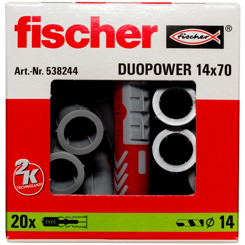 Fischer-DuoPower-20-pz-Tassello-a-muro-70-mm