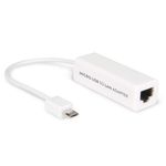 Hamlet Cavo adattatore micro USB OTG to LAN converte in porta RJ-45 Fast Ethernet 10/100 Mbps per Tablet e Smartphone