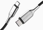 Cygnett-USB-C---USB-C-cavo-USB-1-m-USB-2.0-USB-C-Nero-Acciaio-inossidabile