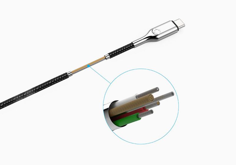 Cygnett-USB-C---USB-C-cavo-USB-1-m-USB-2.0-USB-C-Nero-Acciaio-inossidabile