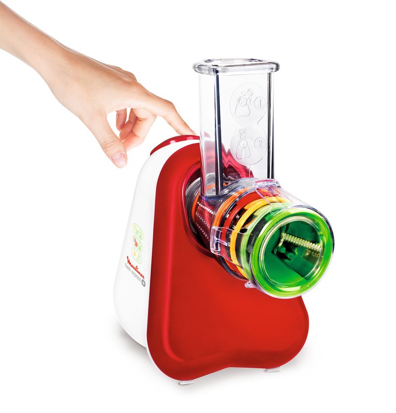 Moulinex-Fresh-Express-DJ755G-Affettatutto-Grattugia-Elettrico-5-Funzioni-di-Taglio-150-W-1-Liter-1-Decibel-plastica-Rosso