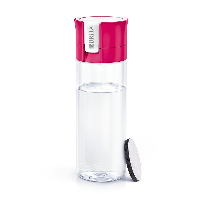 Brita-Fill-Go-Bottle-Filtr-Pink-Bottiglia-per-filtrare-l-acqua-Rosa-Trasparente