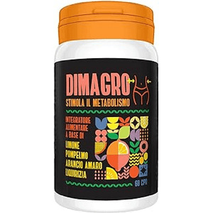 DimAgro Integratore Forte Dimagrante Naturale Brucia Grassi e Stimola il Metabolismo - 60 Compresse Masticabili per Dimagrire Velocemente