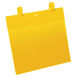 DURABLE Buste identificative - con fascette di aggancio - A4 orizzontale - giallo - Durable - conf. 50 pezzi