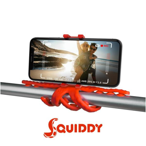 Celly-Squiddy-treppiede-Smartphone-Action-camera-6-gamba-gambe-Rosso