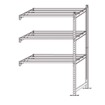 PAPERFLOW Scaffale Rang'Eco180 - modulo aggiunta - 5 ripiani - portata ripiano 180 kg - 100 x 35 x 200 cm - acciaio - grigio/blu - Paperflow