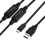 Microconnect USB3.1CA10AMP cavo USB 10 m USB 3.2 Gen 1 [3.1 Gen 1] USB C USB A Nero (USB3.0 A to USB-C Gen1 Cable - - 10