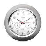 Mebus-19454-wall-table-clock-Parete-Digital-clock-Rotondo-Argento-Bianco