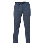 Giblor's Pantalone cuoco Enrico - unisex - taglia L - gessato blu - Giblor's