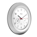 Mebus-19450-wall-table-clock-Parete-Digital-clock-Rotondo-Argento-Bianco