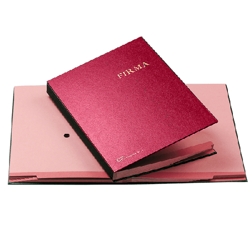 FRASCHINI Libro firma - 14 intercalari rinforzati - 24x34 cm - rosso - Fraschini