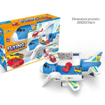 Trade Shop Traesio-parcheggio Aereo Macchinine Elicottero Giocattolo Per Bambini 38x25x10 Cm Età 3+ -