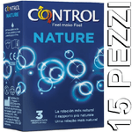 Trade Shop Traesio-set 15 Preservativi Control Nature Profilattici Condom Adapta Anatomici Classici -