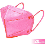 Trade Shop Traesio-20 Mascherine Protettive Ffp2 Senza Valvola Mascherina Mini Colore Rosa Bambine -