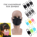 Trade Shop Traesio-maschera Antipolvere Respiratore Batteri Polvere 3 Mascherine Per Bambini -