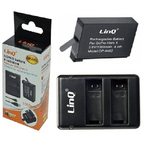 Linq-caricabatterie Usb Doppia Carica + Batteria 1050mah Adatto Per Gopro Hero 4 Gp-4402 -