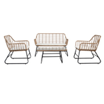 Garden Friend Salotto Cebu - polyrattan naturale - Garden Friend - set 4 elementi