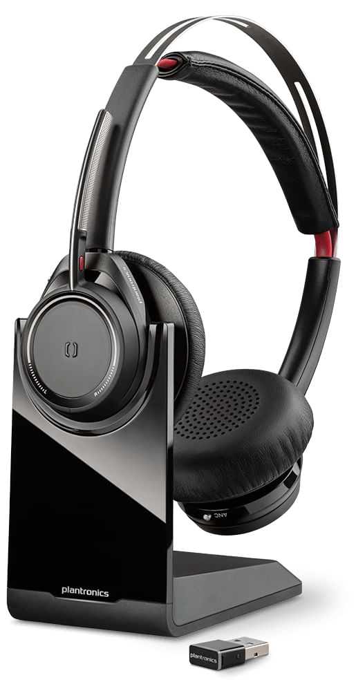 POLY-Voyager-Focus-UC-B825-Auricolare-Wireless-A-Padiglione-Ufficio-Bluetooth-Base-di-ricarica-Nero