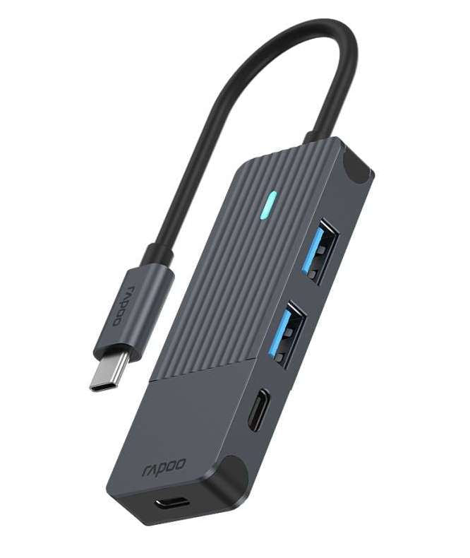 Rapoo-UCH-4003-hub-di-interfaccia-USB-3.2-Gen-1--3.1-Gen-1--Type-C-5000-Mbit-s-Antracite